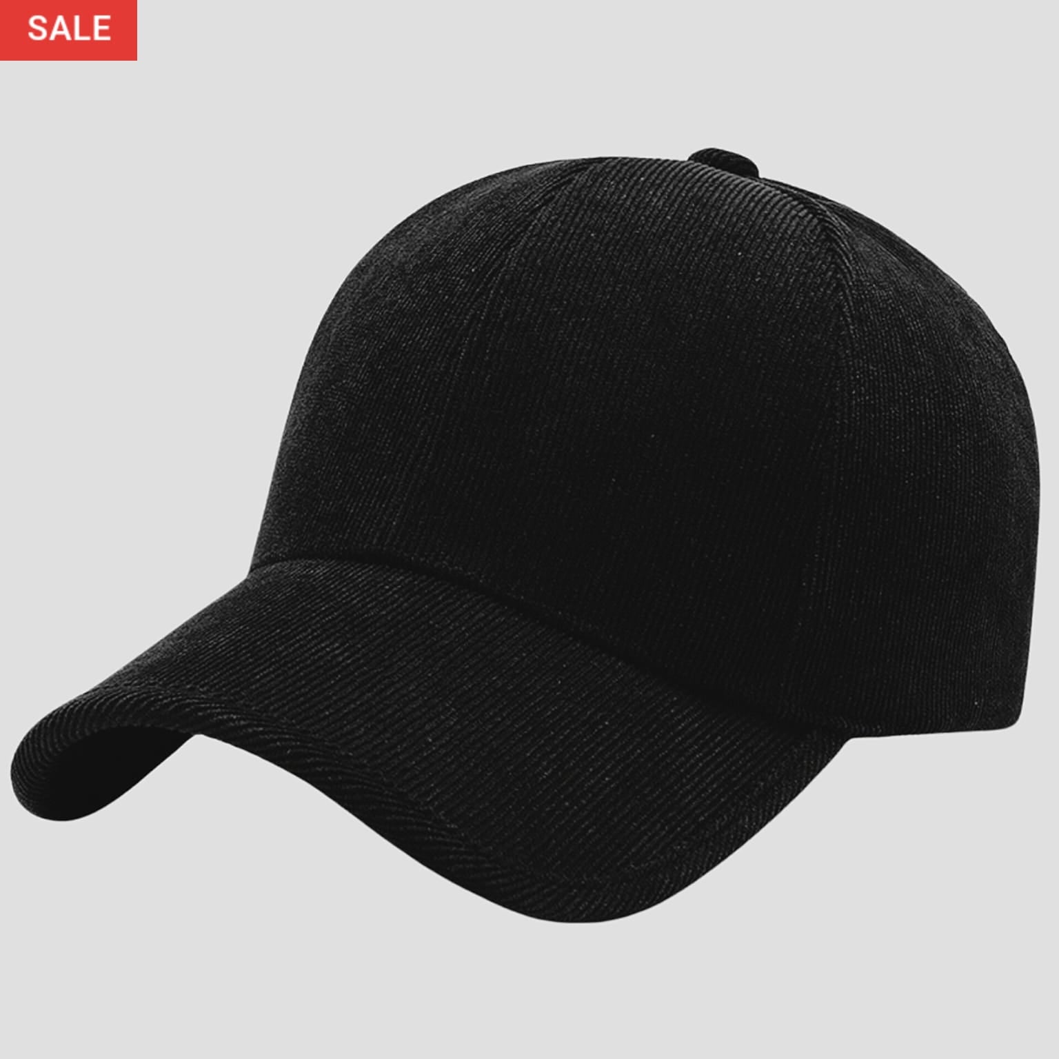 Corduroy Baseball Cap | Black