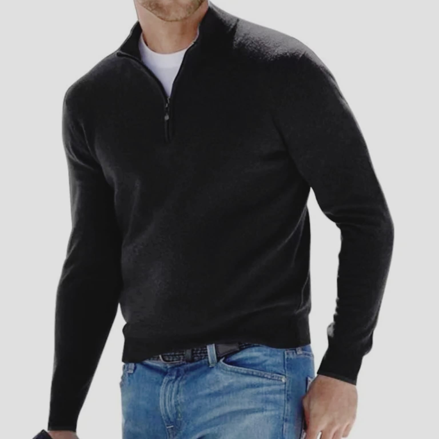 Half-Zip Sweater | Black