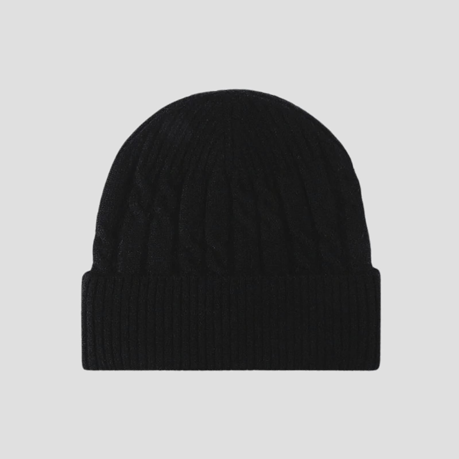 Jacquard Fleece Beanie | Black