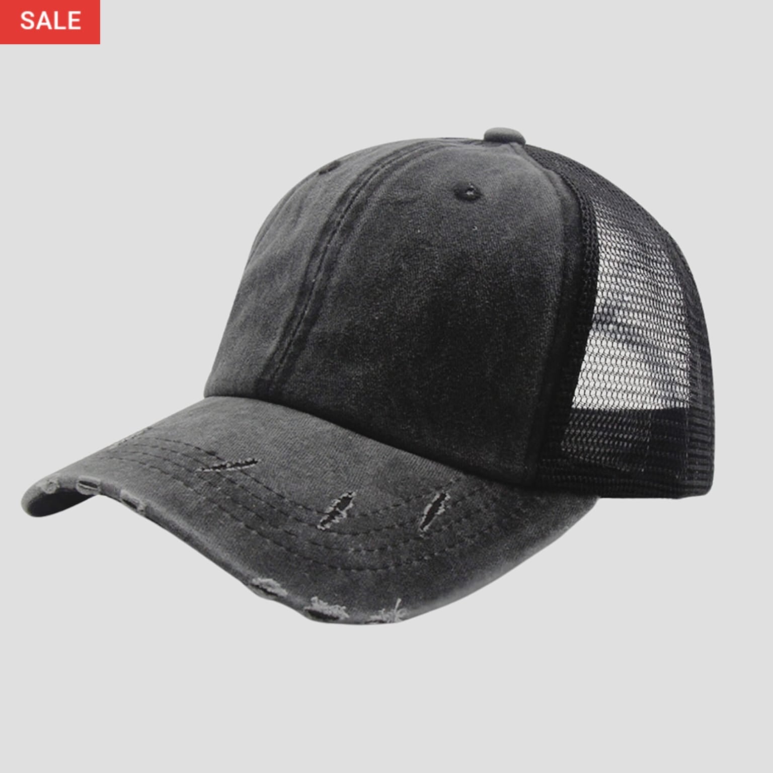 Peaked Net Cap | Black