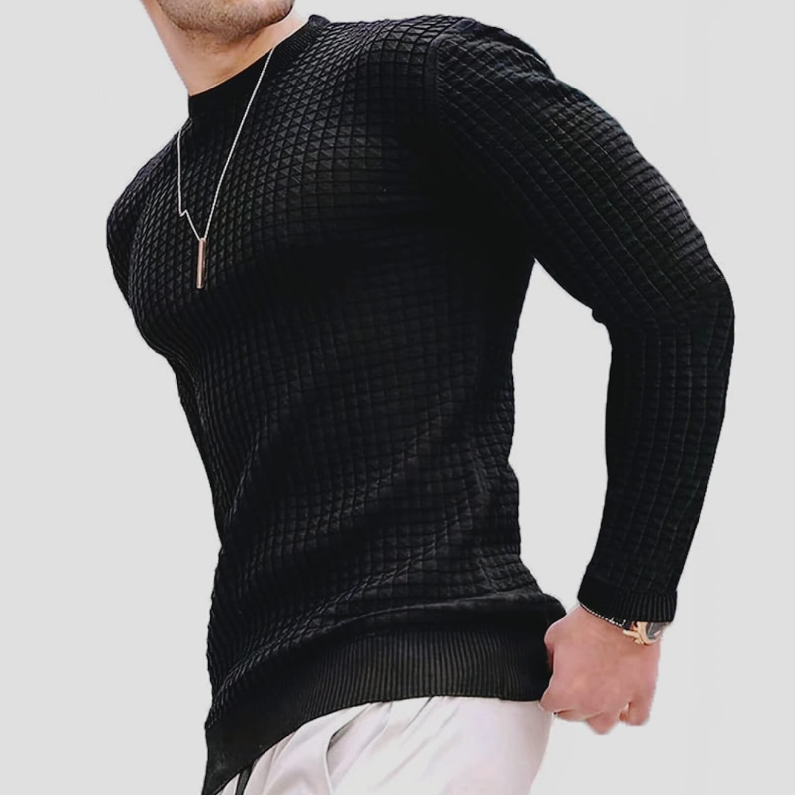 Textured Sweater | Black